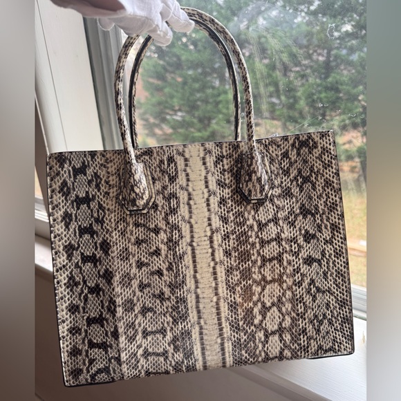 Set of 2 Michael Kors Snakeskin tote with Matching Long Wallet Shoulder Strap - Picture 3 of 15